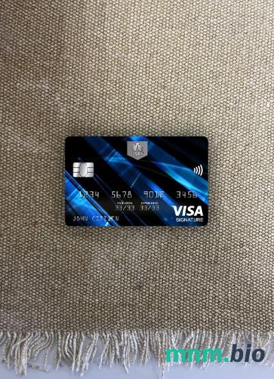 USA USAA bank visa signature card wygląd fotograficzny skan PSD + zdjęcie